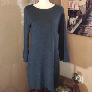 Madewell Charcoal Gray Bell sleeve Winter Dress